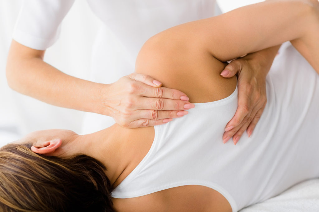 Woman receiving massage