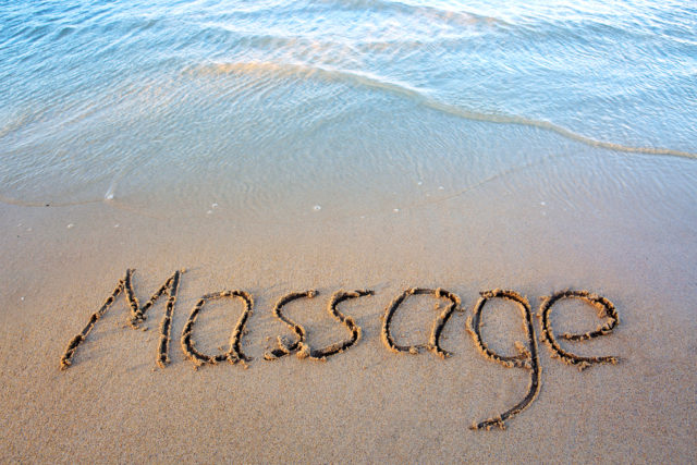 Massage on the beach, Travel massage, massage school